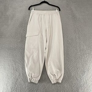 Lululemon Cargo Joggers Womens 6 Beige Baggy Elastic Waist Y2K Pull On